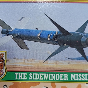 1991 TOPPS Desert Storm Karte - #49 AIM-9 Sidewinder Missile oder bestes Angebot