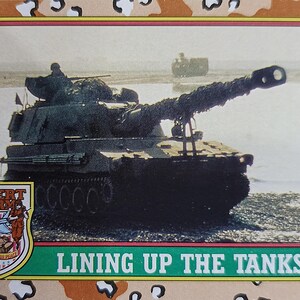 Carte militaire Topps n°41 des chars de la tempête du désert 1991 ou meilleure offre