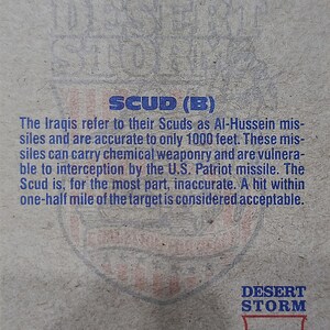 1991 Desert Storm 51 SCUD Missile (B) Topps Trading Card TCG CCG o migliore offerta