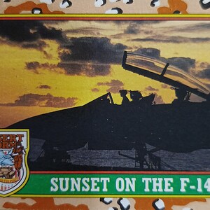 1991 Desert Storm 86 Tramonto sull'F-14 Topps Trading Card TCG CCG o migliore offerta