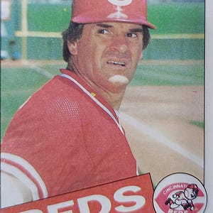 1985 Topps Pete Rose #600 Baseball Card Cincinnati Reds 1B-MGR o migliore offerta