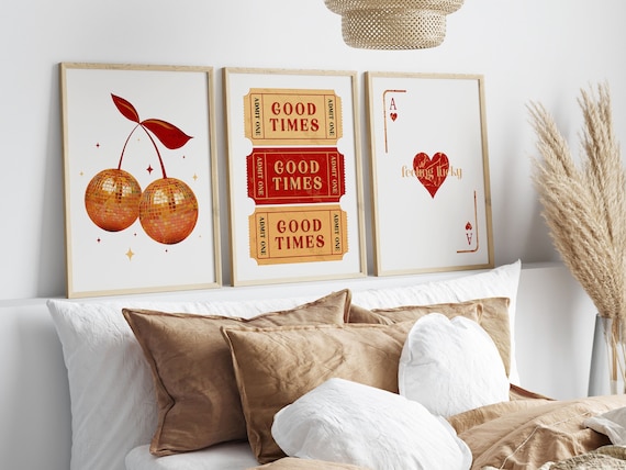 Trendy Aesthetic Wall Art Above Bed Décor, Retro Wall Art Lucky Poster, Bar Car Art, Trendy Wall Art Funky Poster, Trendy Room Décor