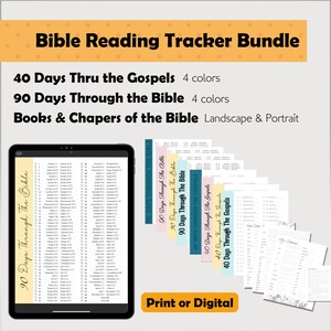 Bible Reading Tracker Bundle - Digital or Printable PDF