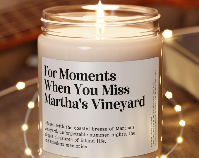 When You Miss Martha's Vineyard, Customized Martha's Vineyard Vacation Gift Moving Away Marthas Vineyard Keepsake Farewell Souvenir