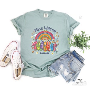 Daycare Teacher Shirt, Personalized Daycare Worker Tshirt, Daycare Staff Crew Tee, Teacher Appreciation Gift, Custom Name Back to School Tee