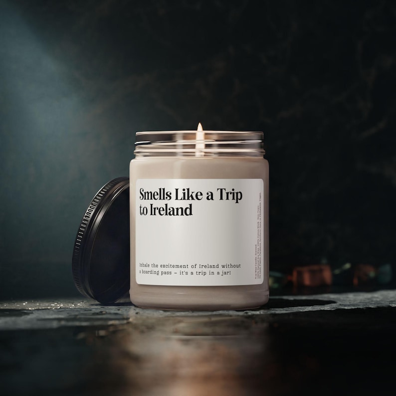 Customizable Ireland Trip Gift Candle