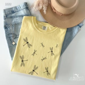 Summer Comfort Colors® Dragonfly Shirt for Women Shirt Nature Lover Gift for Gardener Tshirt Insect Lover Gift Dragonfly Lover Woman T-shirt
