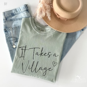 Comfort Colors® Teacher Shirt, Teacher Team Shirts, It Takes A Village Teacher Tshirt, Teacher Appreciation Gift, Back To School Teacher Tee