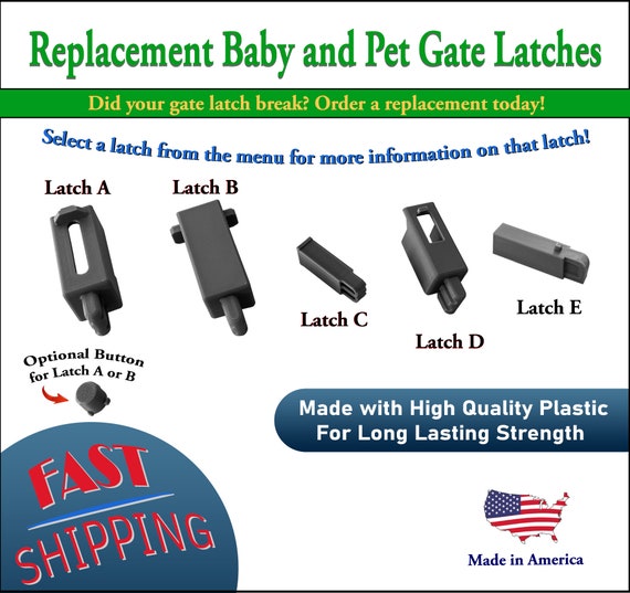 Replacement Baby and Pet Gate Latches for Regalo, Carlson or Frisco Gates