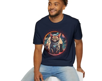 Camiseta de gato gótico pastel: Camiseta gráfica kawaii con luna alienígena
