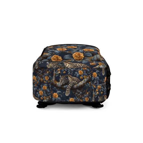 Floral Leopard Print Backpack Floral Laptop Backpack for Women, Female, School, Travel  main image 4