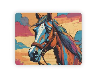 Kleurrijke paardenpuzzel: 30-delig kindercadeau
