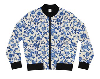 Chaqueta bomber floral: abrigo ligero y moderno