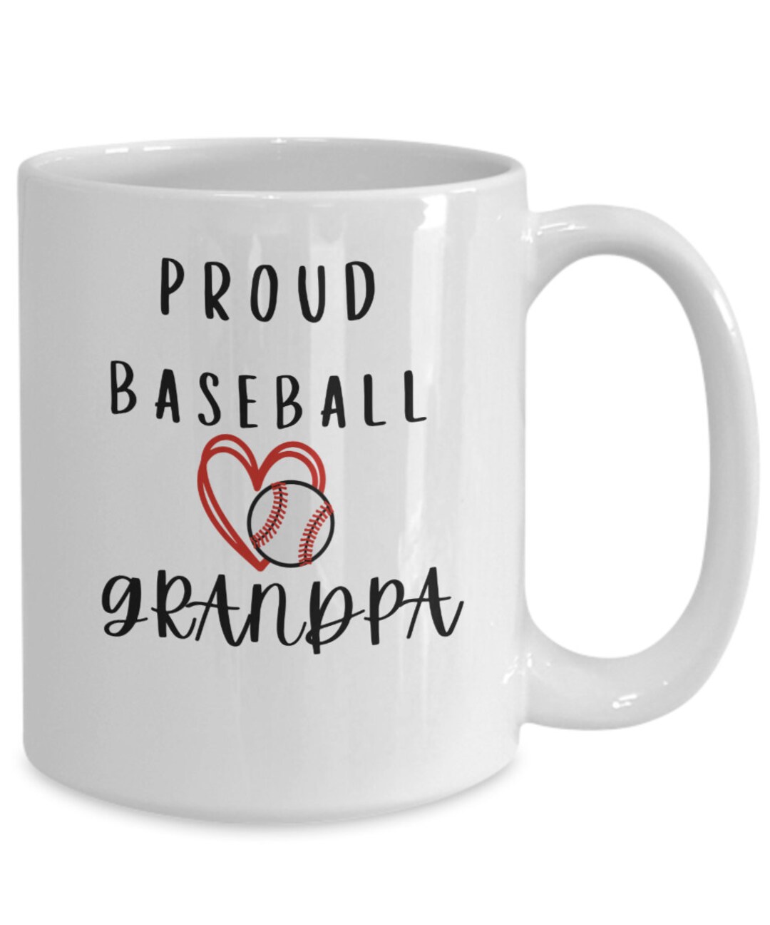 Baseball Mug for Grandpa Proud Baseball Grandpa, Sports Grandpa Gift