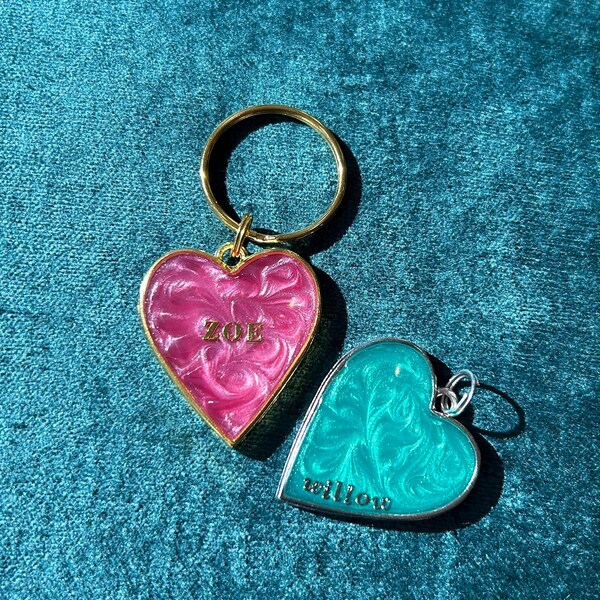 Custom Heart Tag (Resin)