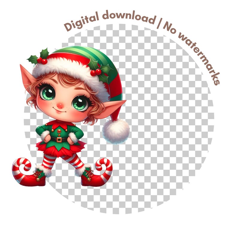 Elf Doll, Elf Girl, Christmas Chibi Girls, Christmas Elves, Christmas ...