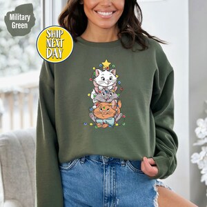 Sweatshirt Noël The Aristocats Marie Happy Holidays – Produit Licencié Disney, Coupe Classique - 12