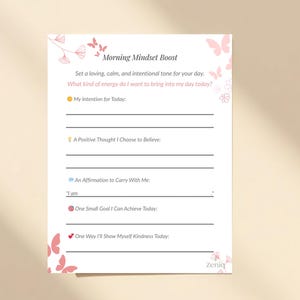 Gratitude Morning Journal: Daily Self-reflection Worksheet (PDF ...