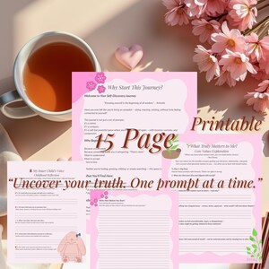 Who Am I? Self Discovery Journal Prompts | Deep Self Reflection PDF | Guided Self Love Worksheets | Printable US Letter Digital Download