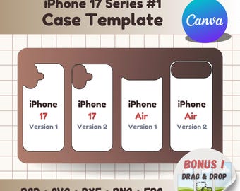 Plantilla para funda de iPhone 17 (svg, dxf, png, psd) (Arrastrar y soltar)