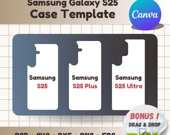 Plantilla para funda de Samsung Galaxy S25 (svg, dxf, png, psd) (Arrastrar y soltar)