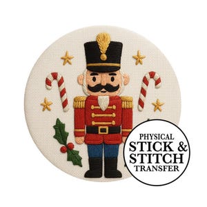 Stick & Stitch Motiv: Nussknacker im weihnachtlichen Stil