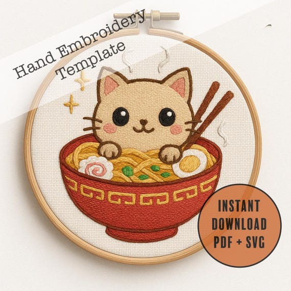 Embroidery Design Ramen