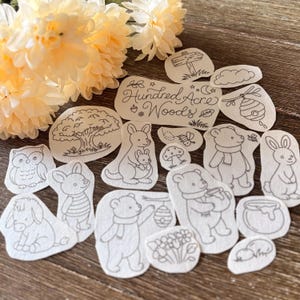 Borduurtransferset: Winnie de Poeh-personages: plakken en steken