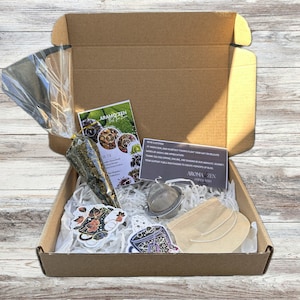 Get well Soon Tea Gift Box - Thank You Care Package For Her - Organic green & Fruity Tea Present - Natural Loose Leaf - Stress Relief Gift