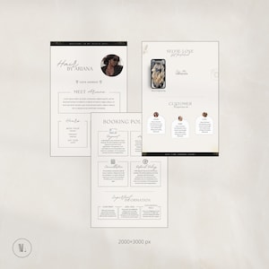 Acuity Scheduling Template Hair Stylist, Acuity Template, Hair Stylist Website, Editable Canva Template image 3