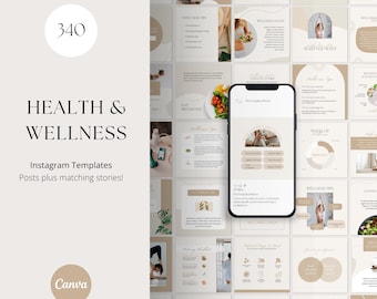 Health and Wellness Instagram Canva Templates, life coach, Wellness Template, Health and Wellness Business, Health and Wellness Template