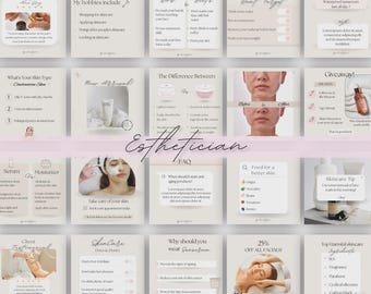 Esthetician templates | Ready to post|  Esthetician Instagram post | Skincare Instagram | Esthetician Instagram template | Esthetican Posts
