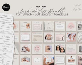 Lash bundle, Lash consent form, Lash extension consent form,  Lash Tech Consultation form, Esthetician template, Lashes Instgarm post