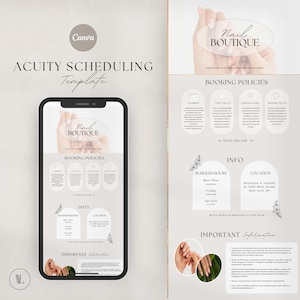 Acuity Scheduling Template, Nail Tech Acuity Scheduling Template, Nail Tech Branding, DIY Acuity Template, Website Template, Canva.
