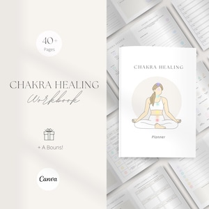 Chakra Healing Arbetsbok, Chakradagbok, Kristallhealing, Andlig dagbok, Manifestationsplanerare, Meditationsplanerare, Reiki-healing