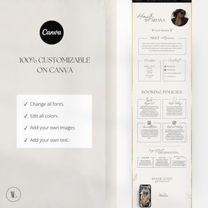 Acuity Scheduling Template Hair Stylist, Acuity Template, Hair Stylist Website, Editable Canva Template image 2