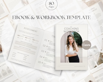 Ebook Template, Coaching Course, Workbook Template Canva, Course Creator Ebook, Ebook Template