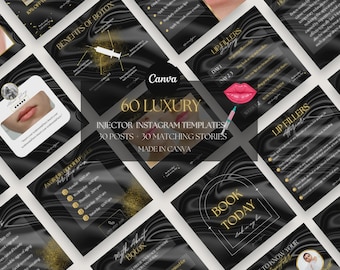 Medspa Instagram Templates, Injector Nursing, Nurse Injector Instagram,Botox Filler Instagram, Aesthetic Nurse, Medspa Social Media Posts