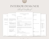 Interior Designer Client Contract, Client-Designer Agreement Template, Interior Design Services Agreement,Interior Decorating Contract Forms