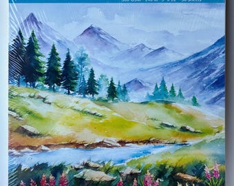 Cold Press Watercolor Paper Pad, 100% Cotton, 9x12 (30 Sheets)