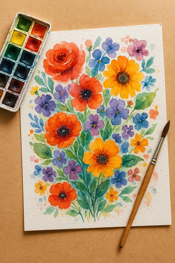 Cold Pressed Watercolor Paper, 100% Cotton, 300gsm, 8.5x11, 9x12, 50 Sheets
