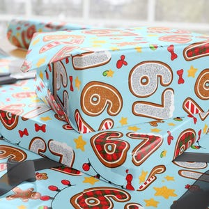 67 Wrapping Paper, Six Seven Gift Wrap, Brainrot Wrapping Paper, 67 Christmas, Childrens Wrapping Paper, 67 Meme Gift Wrap, Kids Gift Wrap
