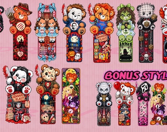 Printable Horror Themed Bookmark Images