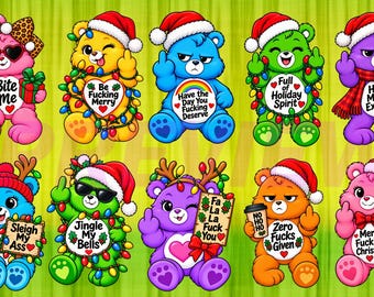 Cute Christmas Themed Bear Images Set 2