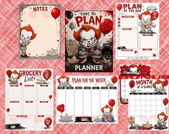 Printbare planner met griezelig horrorthema