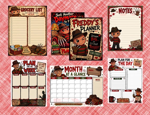 Horror Nightmares Printable Digital Planner