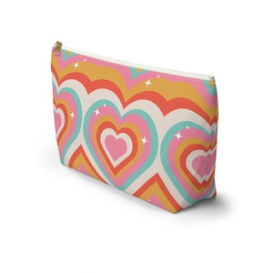 Radiant Heart Accessory Pouch: 90s Style Makeup Bag image 5