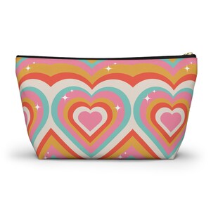 Radiant Heart Accessory Pouch: 90s Style Makeup Bag image 9