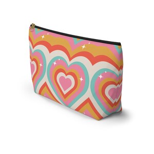 Radiant Heart Accessory Pouch: 90s Style Makeup Bag image 10