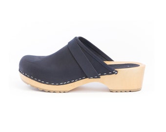 Greta Clogs | Swedish Design | Navy Blue